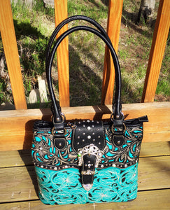 Western Chic Turquoise Handbag/Purse
