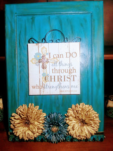 Rustic Turquoise Wall Decor with Vintage Chaos Accents