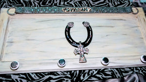 Western Chic Hand-made Rhinestone Horseshoe Wall Decor