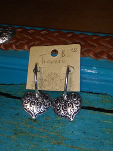 Hearts Desire Silver Earrings