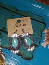 Load image into Gallery viewer, Tipi Turquoise and Silver Earrings